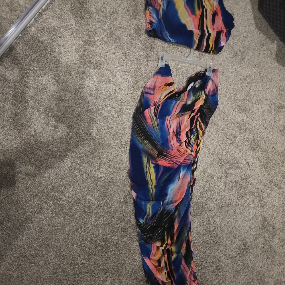Fashion Nova Multicolor Skirt Set